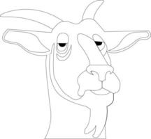 Vector of a goat head design on white background