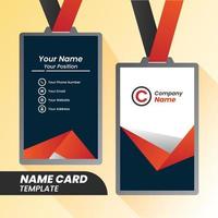 modern Corporate Name card design . double sided Name card design template vector