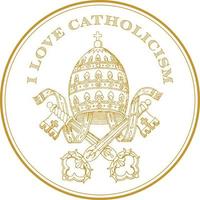 llaves de st. pedro escudo de armas de la iglesia católica. símbolo del vaticano vector
