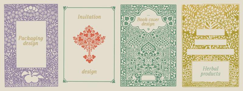 Vintage floral frame. Design elements for use on herbal products, menus, brochures, book covers, packaging design and invitations.