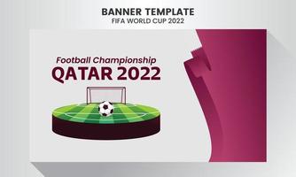 banner sobre el tema del campeonato mundial en qatar 2022 vector