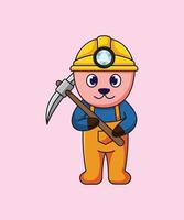 Mining man vector illustration