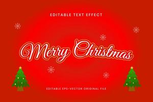 feliz navidad efecto de texto diseño editable vector