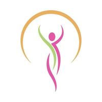 ilustración del logotipo de salud de la mujer vector