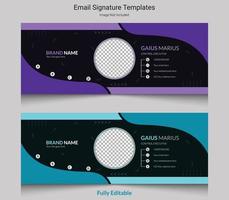 Email Signature Templates or Email Footer Design vector