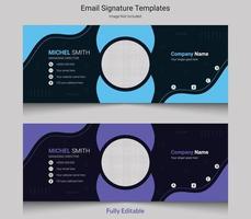 Email Signature Templates or Email Footer Design vector