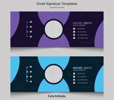 Email Signature Templates or Email Footer Design vector