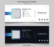 Email Signature Templates or Email Footer Design vector