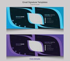 Email Signature Templates or Email Footer Design vector