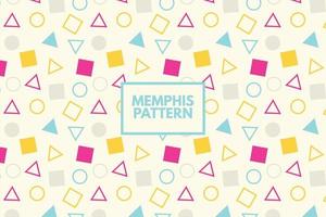 Geometric vector shapes. Colorful shapes. Memphis pattern. Seamless repeat pattern