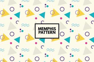 Memphis pattern. Vector background. Seamless repeat abstract geometric pattern. 80s style geometrical shapes