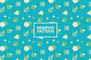 Memphis retro 80s style geometric shapes seamless repeat pattern abstract background vector