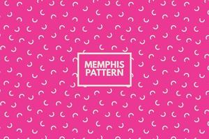 Curve lines geometric shapes. Memphis retro 80s 90s style. Vector seamless repeat pattern. Simple pink background abstract