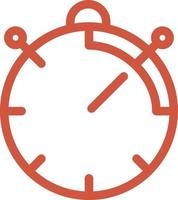 Red timer, illustration, vector on a white background.