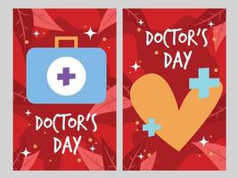 Doctor Day Poster Banner in Flat Design vector