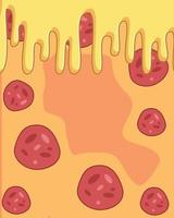 Pizza Background Poster Illustration Vector