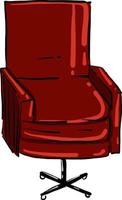 Red armchair, illustration, vector on white background