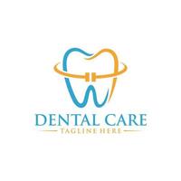 vector creativo del logotipo de la clínica dental. icono de símbolo dental abstracto con estilo de diseño moderno