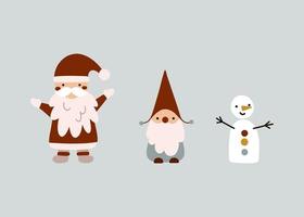 conjunto de personajes navideños vector