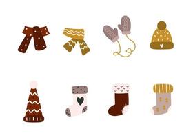 Winter accessories set vector