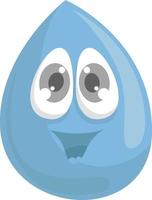 Cute water drop , illustration, vector on white background