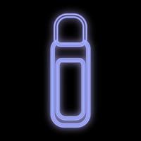 flash drive bright blue neon on a black background. flash card for transferring information to various digital media. preservation and dissemination of information. data security. vector illustration