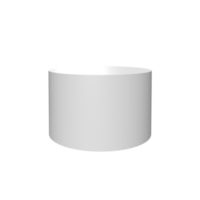 suporte de exibição de produto branco pódio ou pedestal em fundo de publicidade. renderização 3D. png