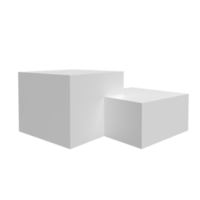 présentoir de produit blanc podium ou piédestal sur fond publicitaire. rendu 3d. png