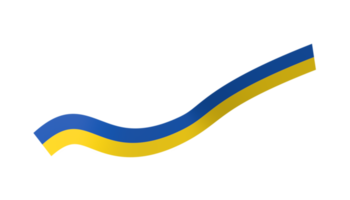 Fahnenband der ukrainischen Flagge png