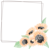 gelbe sonnenblume mit trockenen zweigen kranzrahmen blumenstrauß png