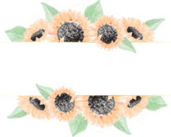 gelbe sonnenblume mit trockenen zweigen kranzrahmen blumenstrauß png