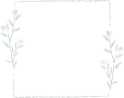 sweet tiny pink watercolor roses wreath frame png