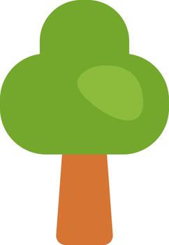 Spring tree, illustration, vector on a white background.