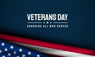 Veterans Day Background Design. vector