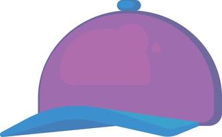 Purple cap, illustration, vector on white background.