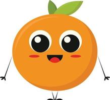 A happy orange, vector or color illustration.