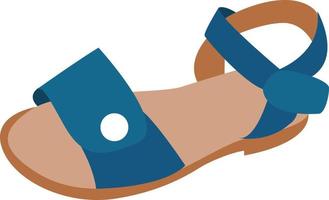 Blue sandals, illustration, vector on white background.