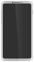 3D illustration of white smartphone png