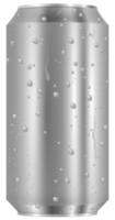 Ilustración 3d de lata de aluminio en blanco png