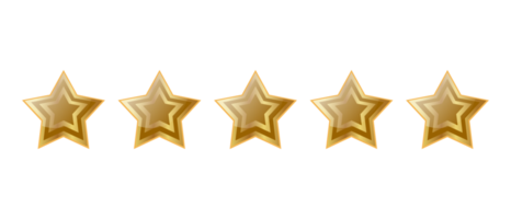 ícone de avaliação de cinco estrelas png