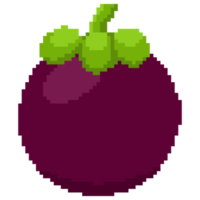 pixel art de mangostão png