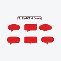 Blank red speech bubble pin isolated vector