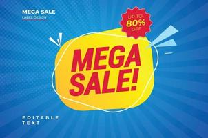 Mega sale background vector