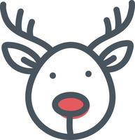Christmas rudolph, illustration, vector, on a white background. vector