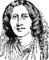 George Eliot vintage illustration. vector