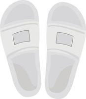 White slippers, illustration, vector on white background