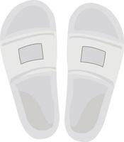 White slippers, illustration, vector on white background