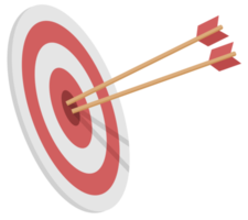 Target with arrows in flat design png