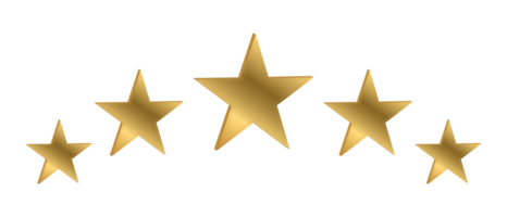 Five stars rating icon png