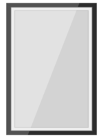 Blank black picture frame png